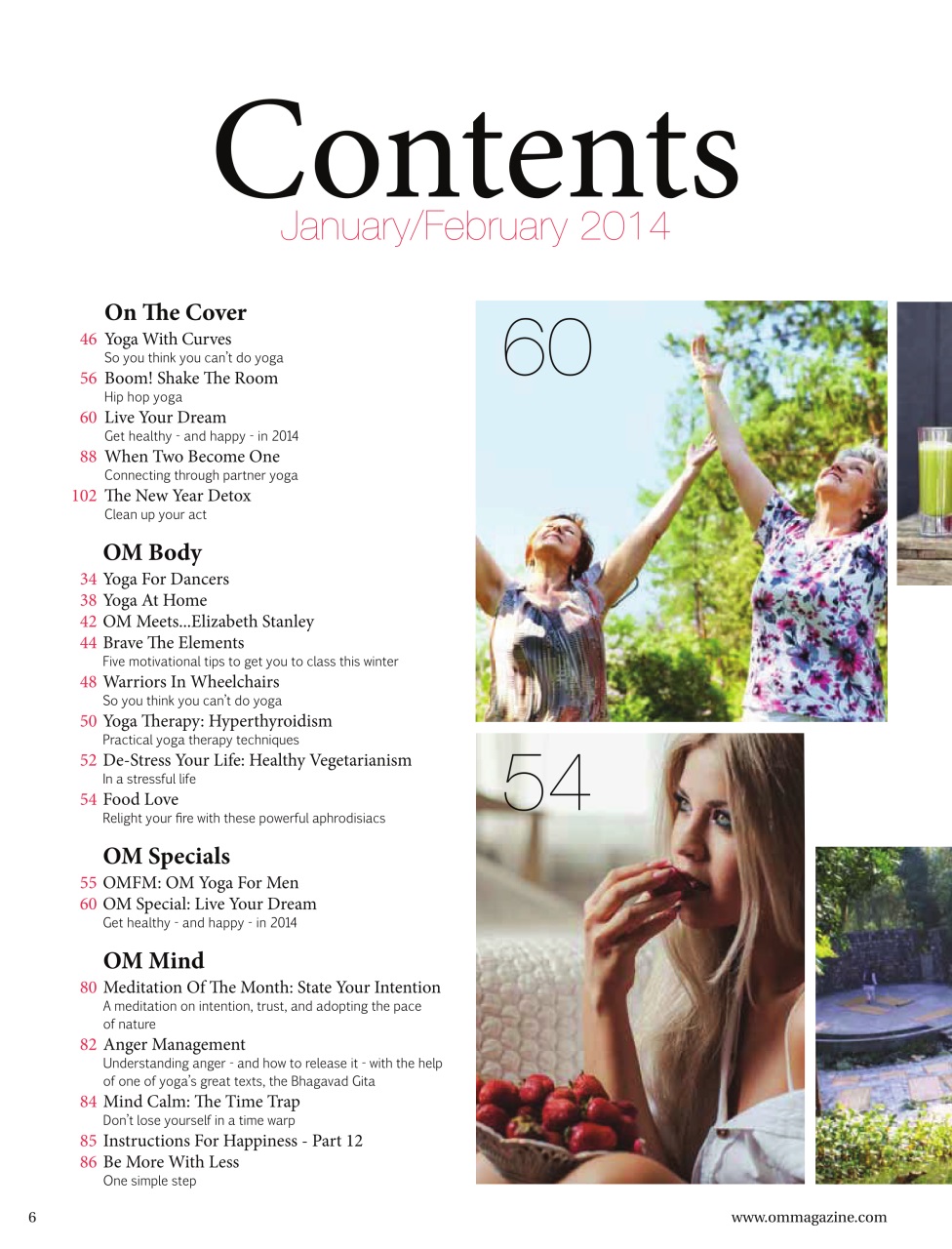 OM Yoga Magazine Preview Pages