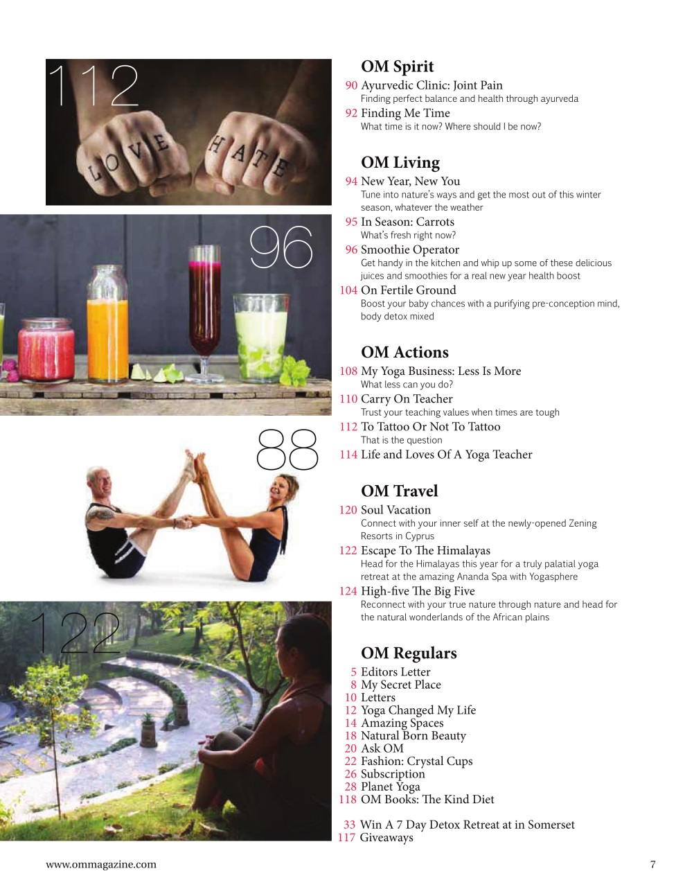 OM Yoga Magazine Preview Pages