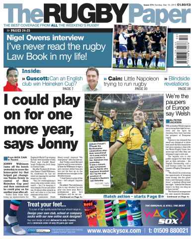 The Rugby Paper issue 15th December 2013