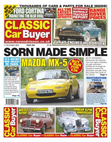 Classic Car Buyer issue No.208 MAZDA MX-5 - BUY & RUN FOR £3k