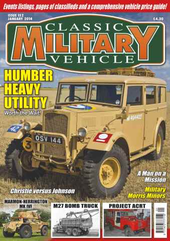 Classic Military Vehicle issue #152 HUMBER HEAVY UTILITY