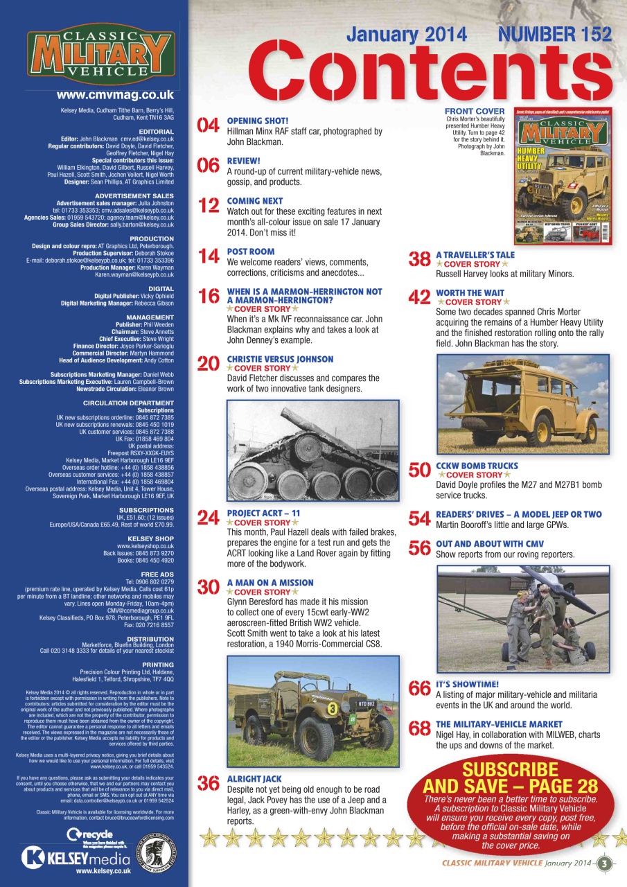 Classic Military Vehicle Preview Pages