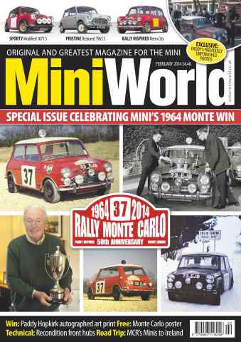 Mini World issue SPECIAL ISSUE CELEBRATING MINI’S 1964 MONTE WIN