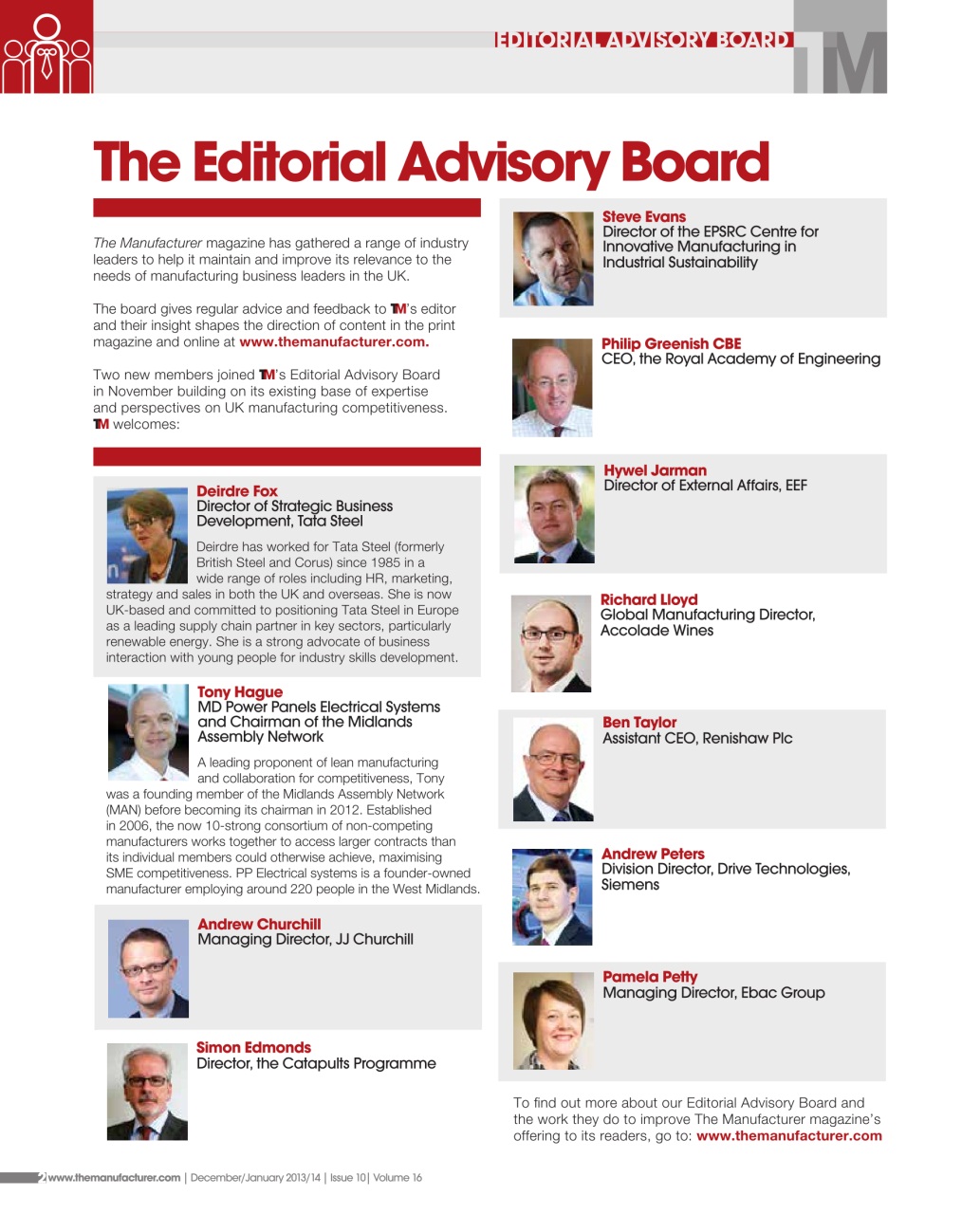 The Manufacturer Preview Pages