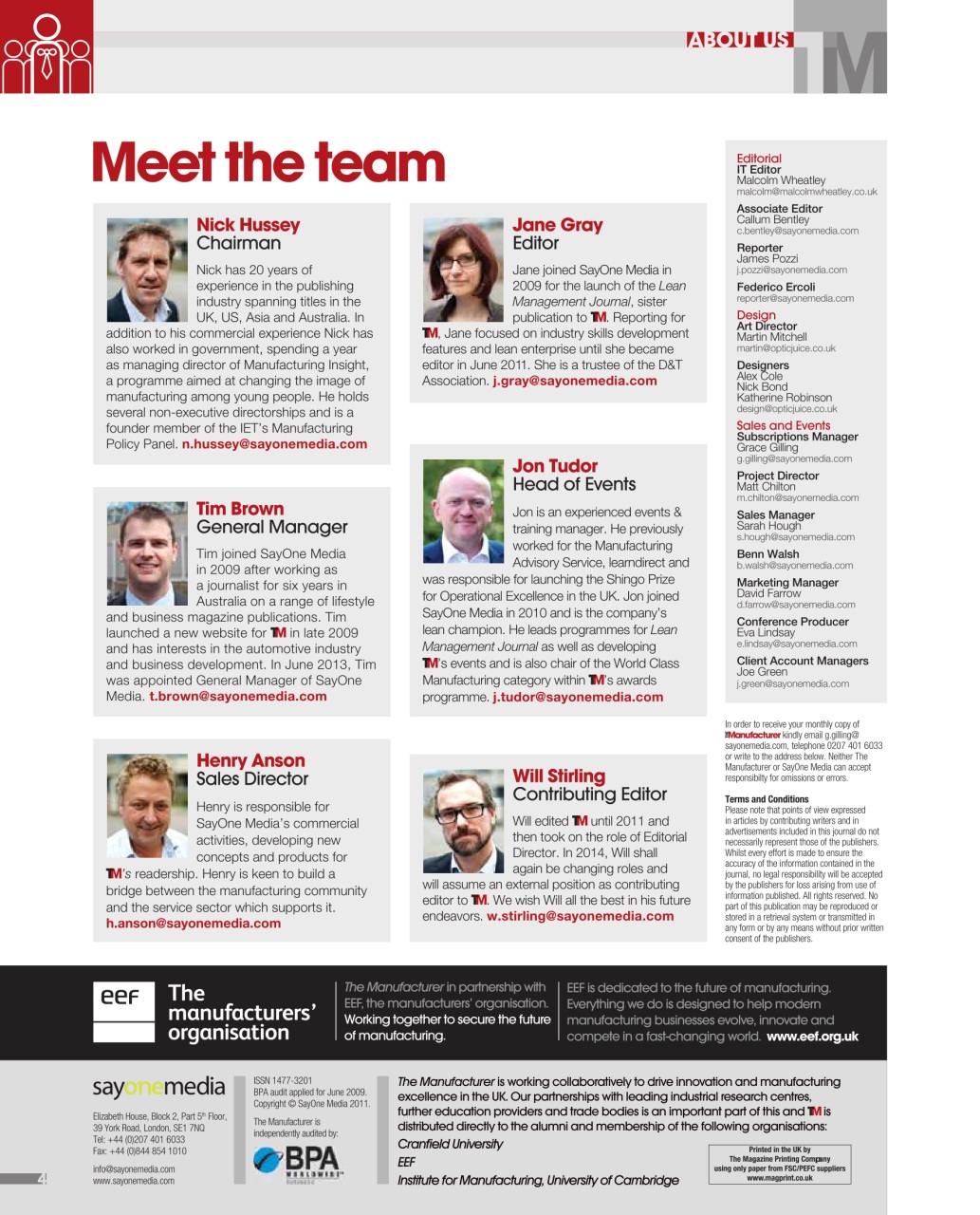 The Manufacturer Preview Pages