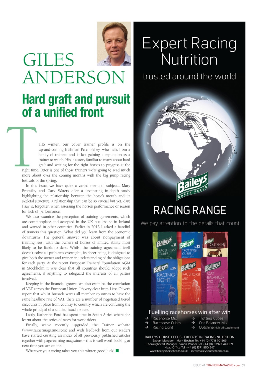 European Trainer Magazine - horse racing Preview Pages