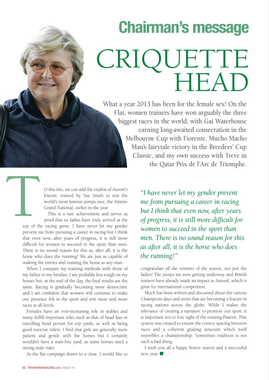 European Trainer Magazine - horse racing Preview Pages