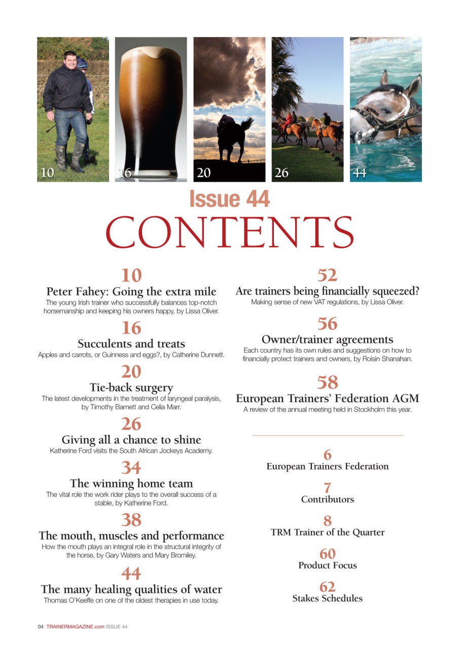 European Trainer Magazine - horse racing Preview Pages