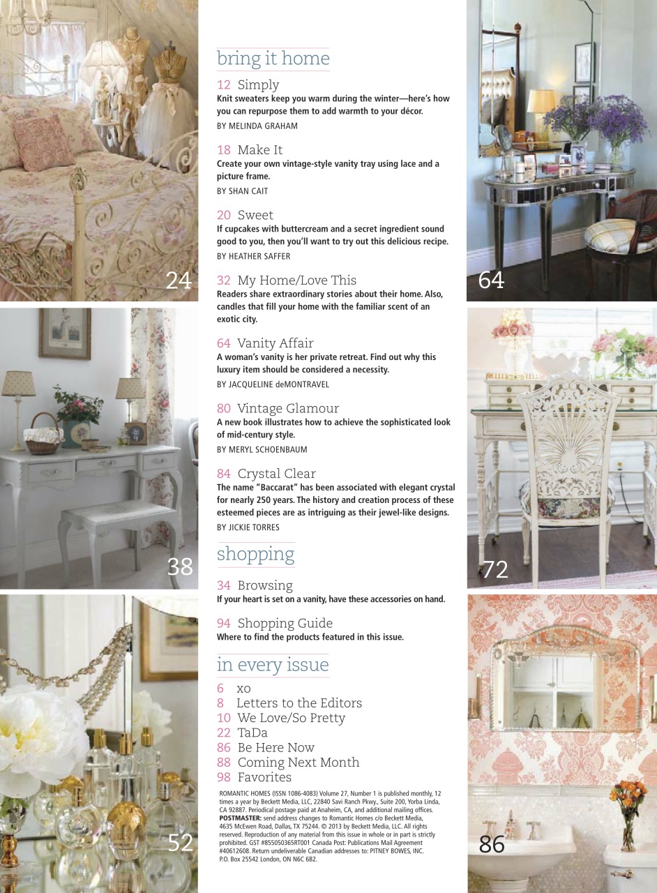 Romantic Homes Preview Pages