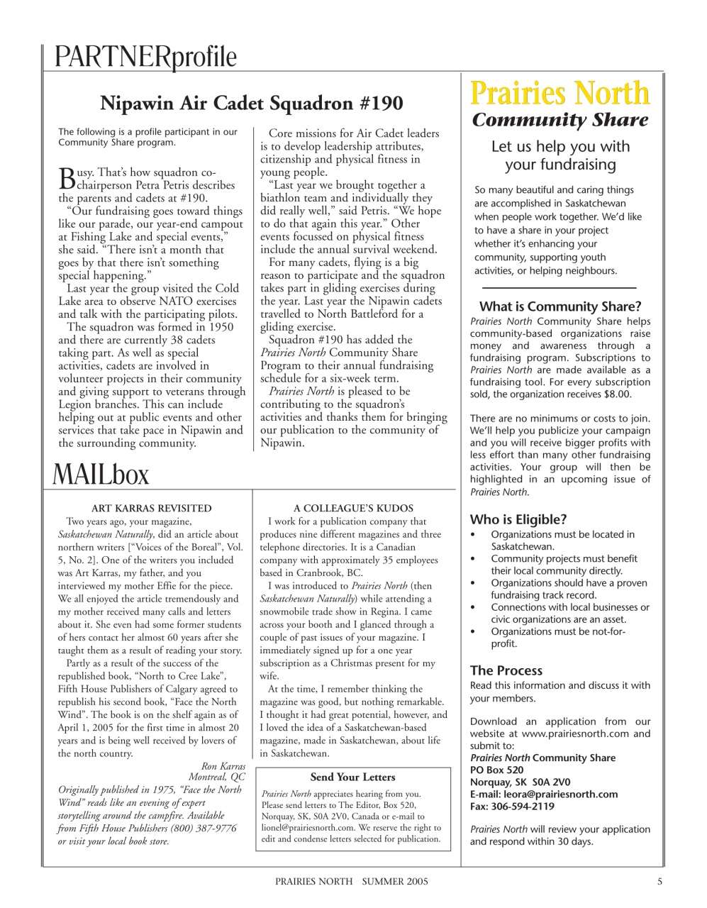 Prairies North Magazine Preview Pages