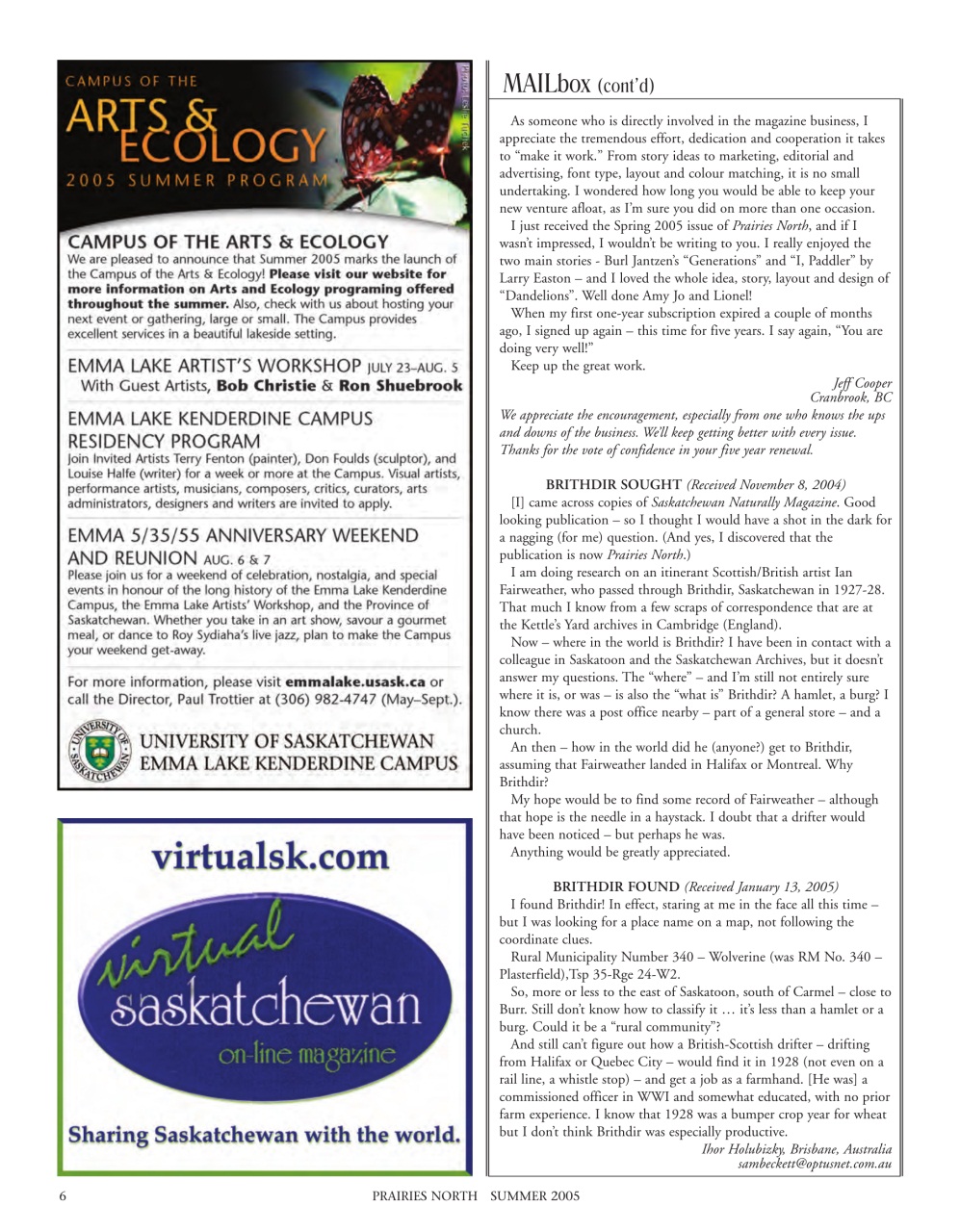 Prairies North Magazine Preview Pages