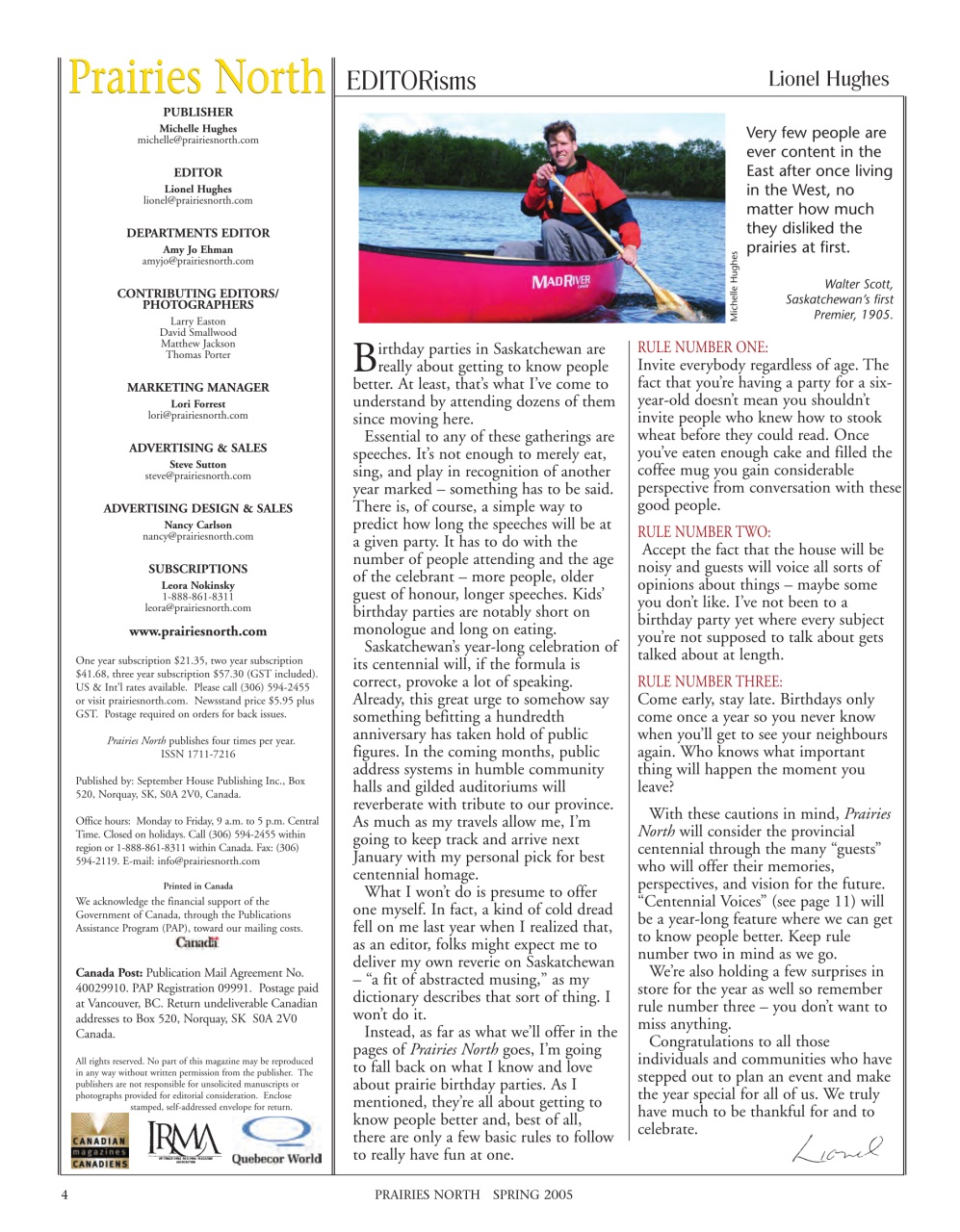 Prairies North Magazine Preview Pages