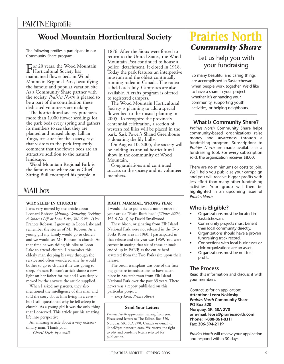 Prairies North Magazine Preview Pages