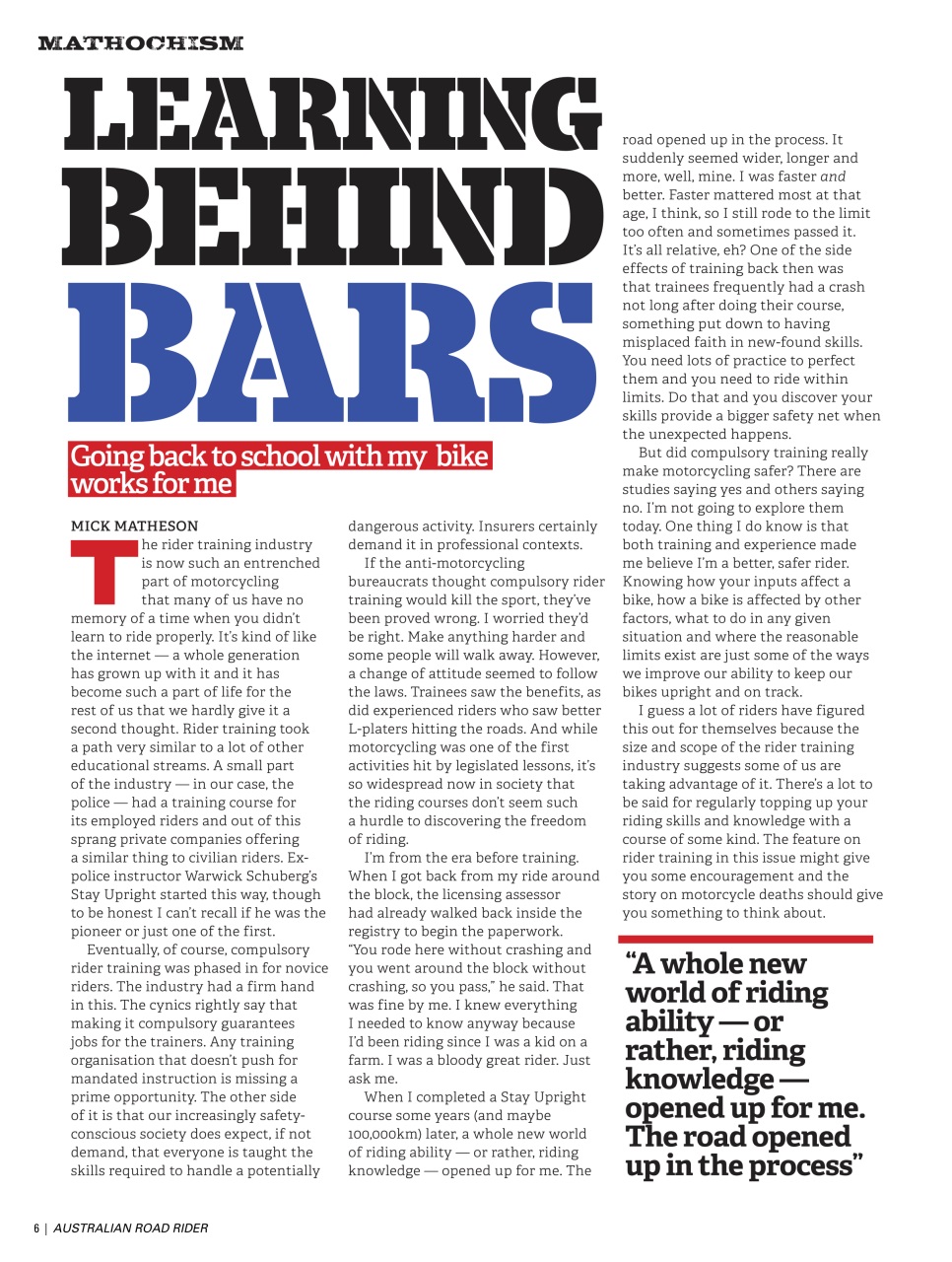 Australian Road Rider Preview Pages