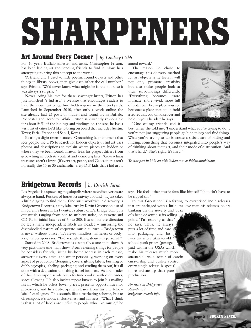 Broken Pencil Preview Pages