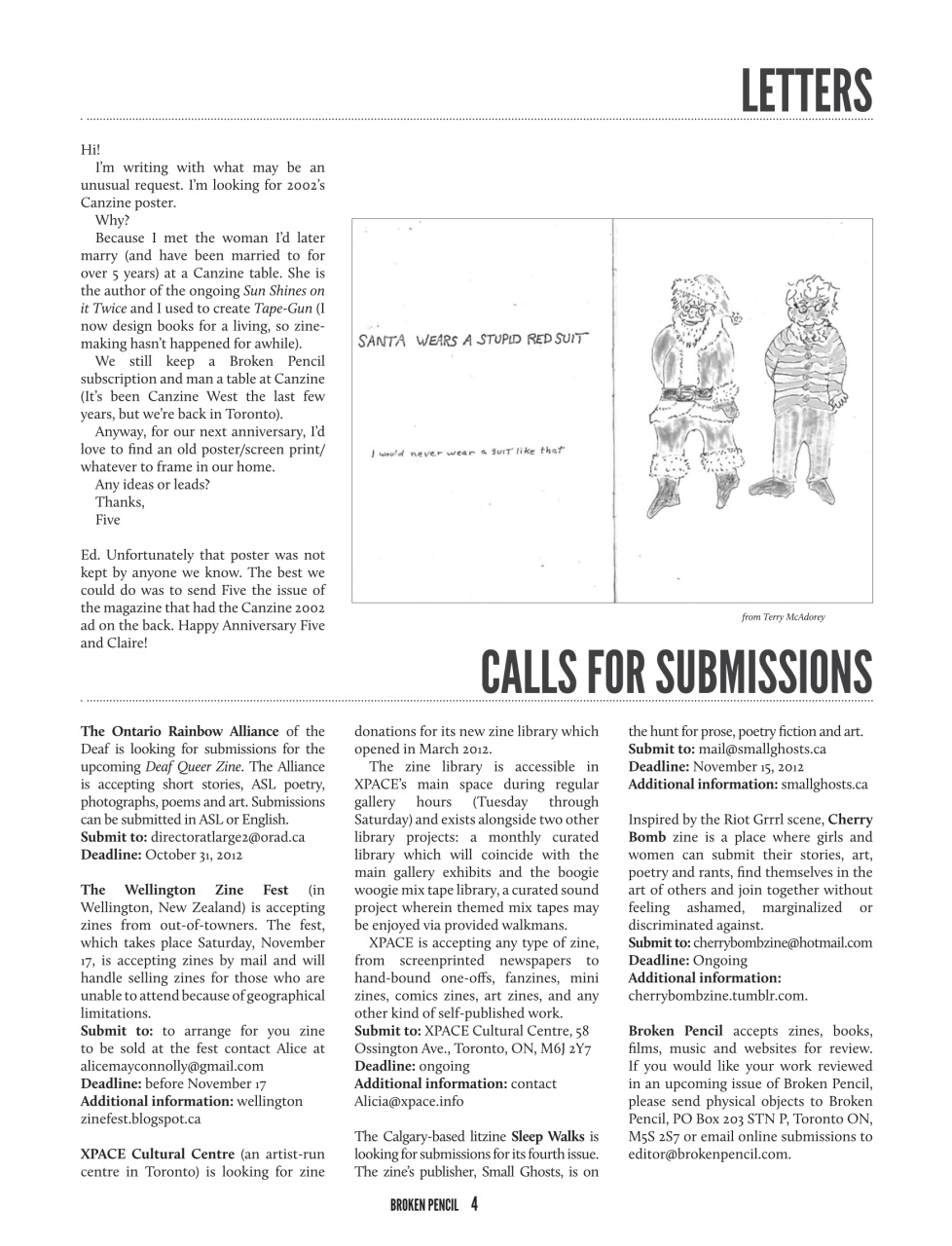 Broken Pencil Preview Pages