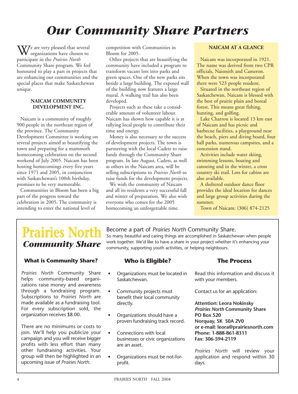 Prairies North Magazine Preview Pages