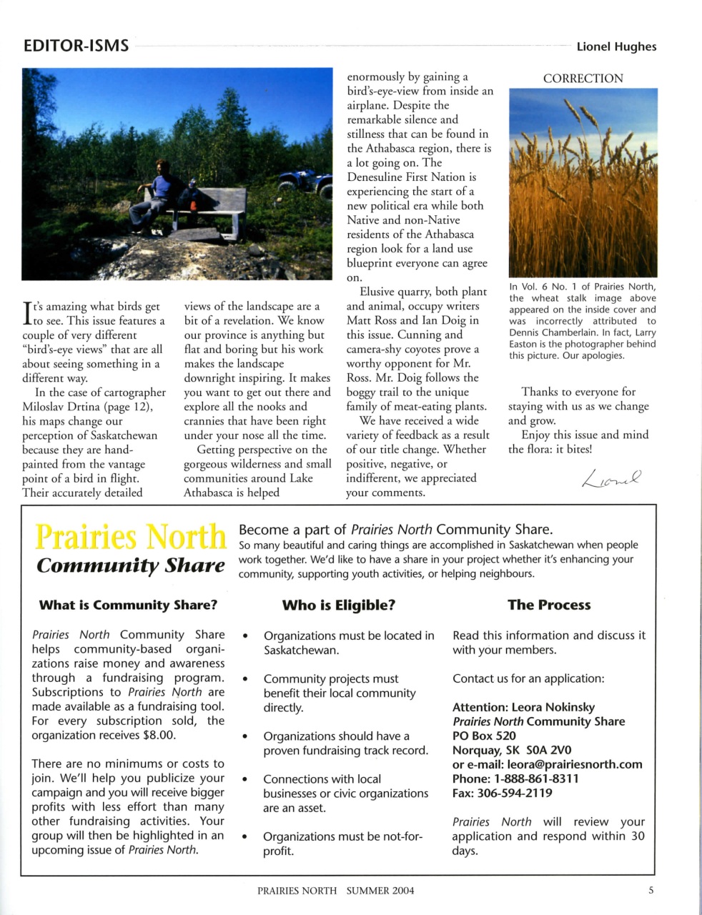 Prairies North Magazine Preview Pages