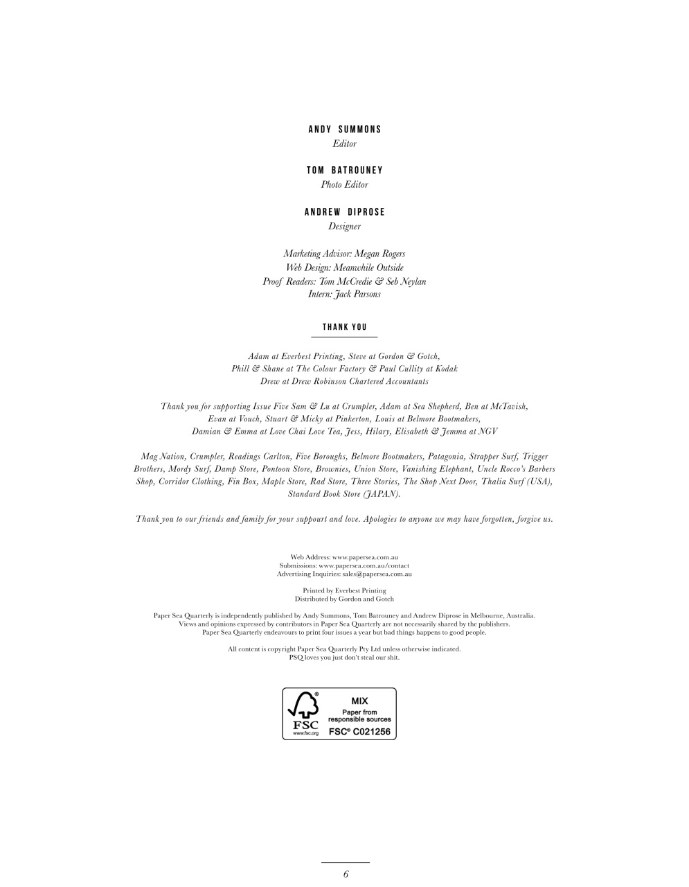 Paper Sea Quarterly Preview Pages