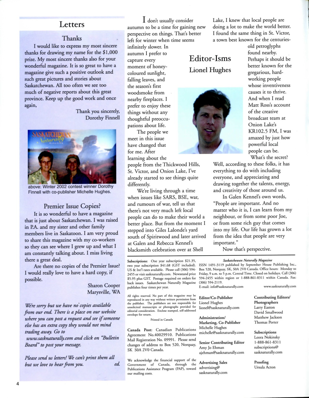 Prairies North Magazine Preview Pages