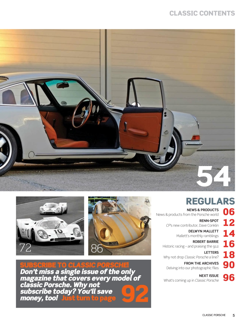 Classic Porsche Preview Pages