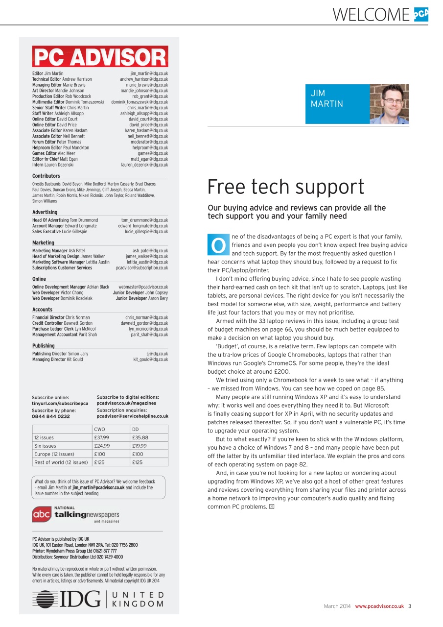 Tech Advisor Preview Pages