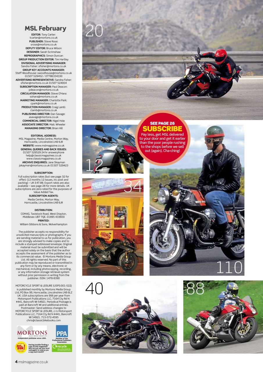 Motorcycle Sport & Leisure Preview Pages