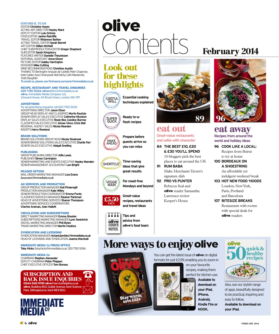 Olive Magazine Preview Pages