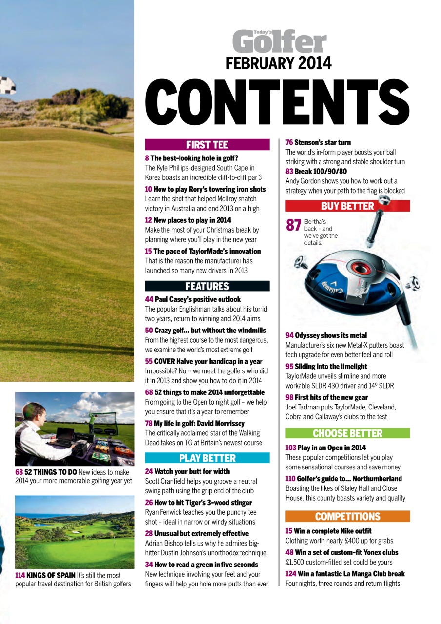 Today's Golfer Preview Pages