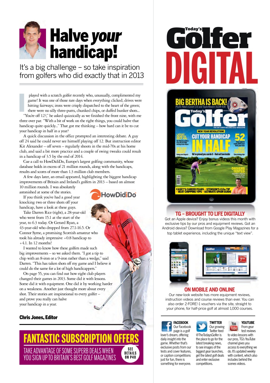 Today's Golfer Preview Pages