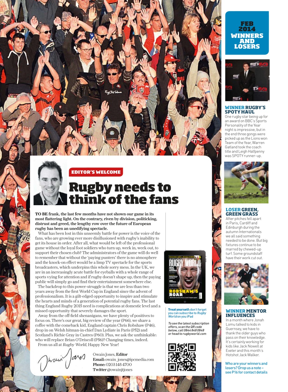 Rugby World Preview Pages