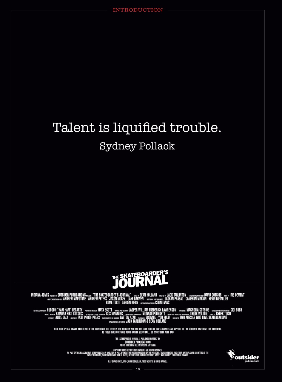 Skateboarder's Journal Australia Preview Pages