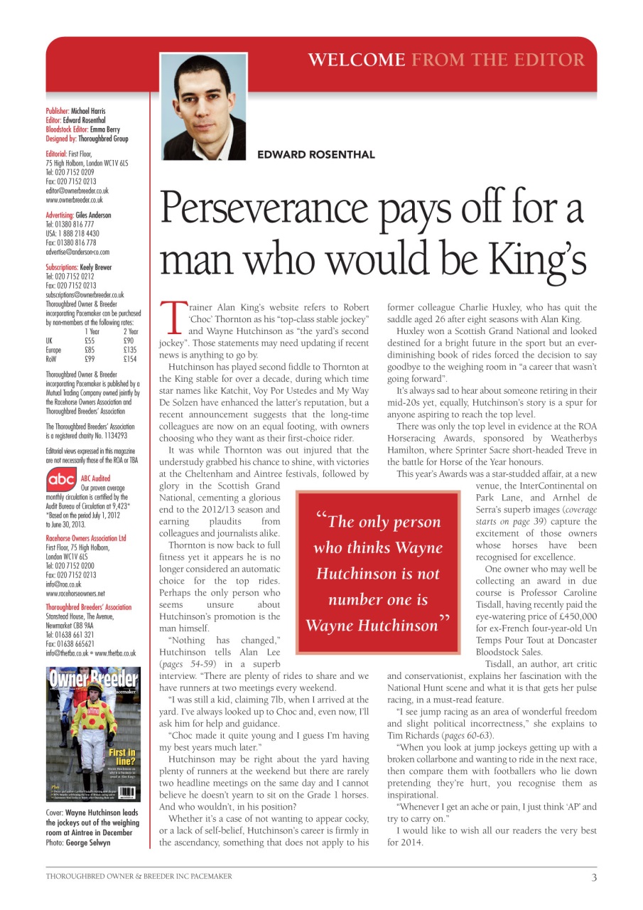 The Owner Breeder Preview Pages