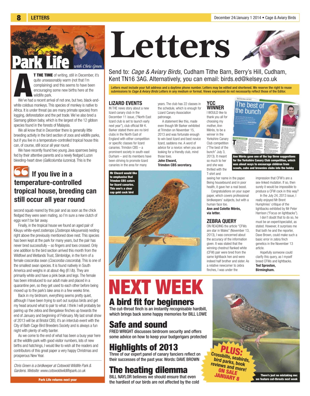 Cage & Aviary Birds Preview Pages