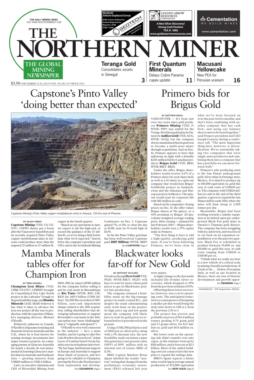 The Northern Miner Preview Pages