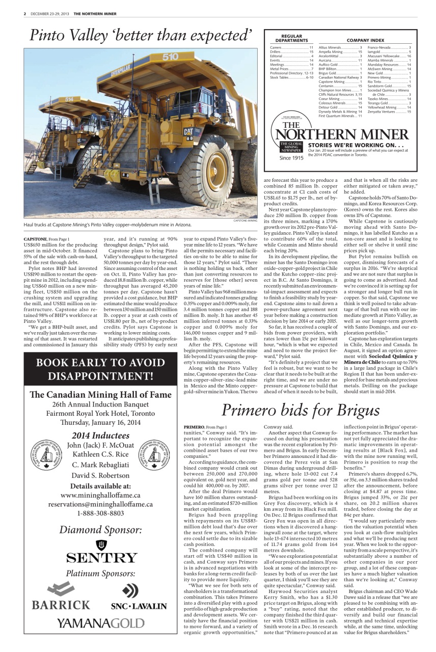 The Northern Miner Preview Pages