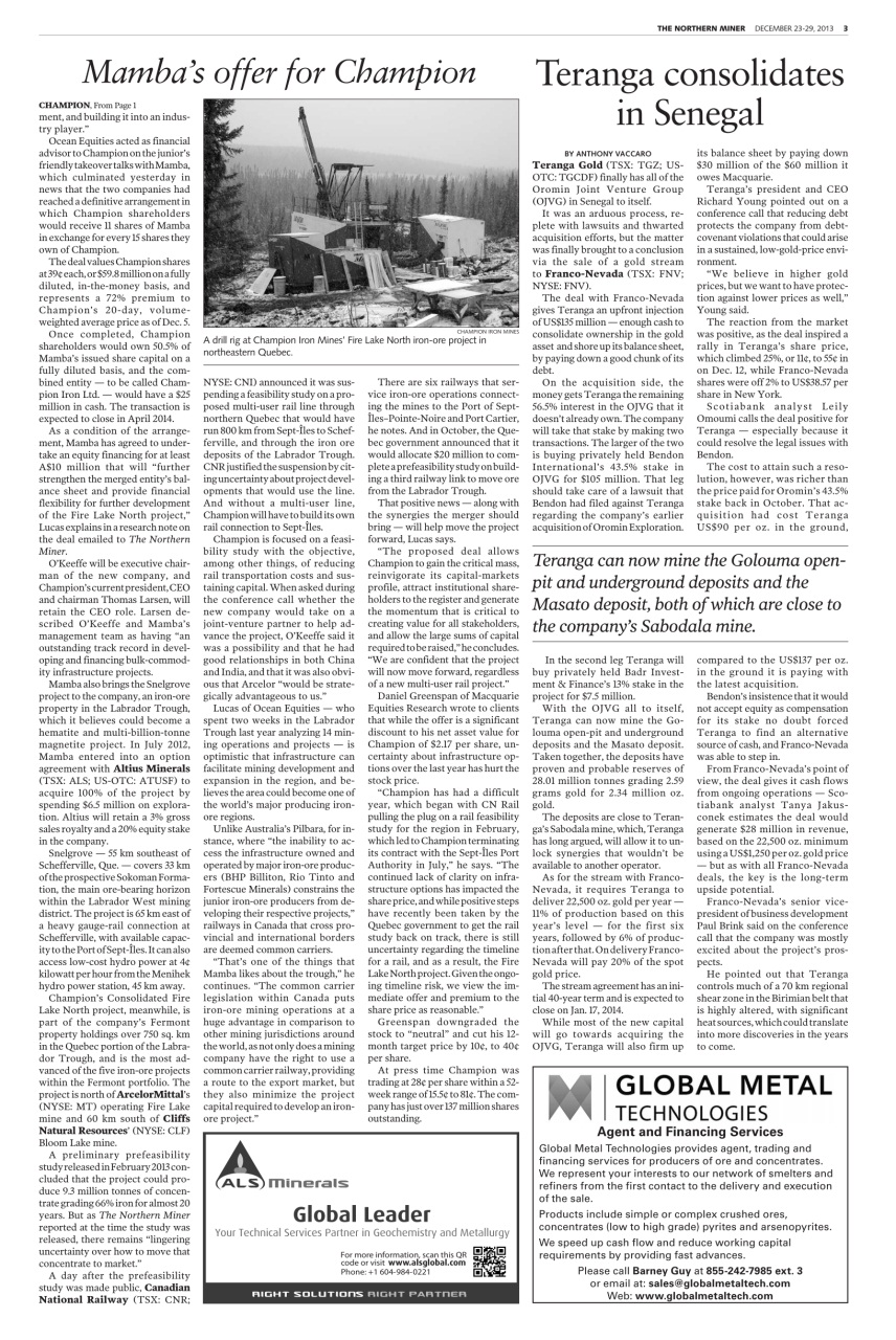 The Northern Miner Preview Pages