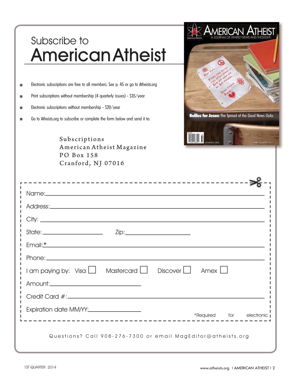 American Atheist Preview Pages
