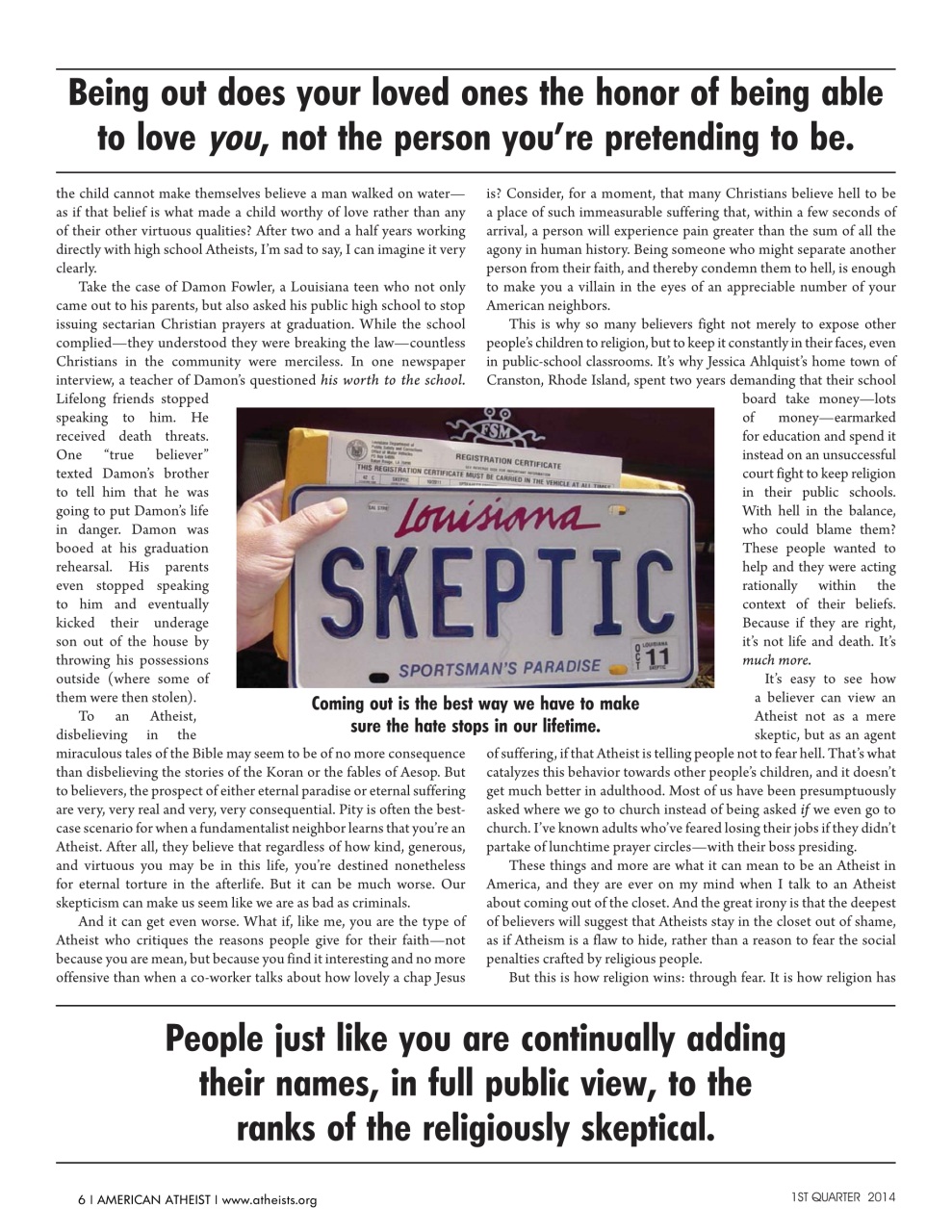 American Atheist Preview Pages