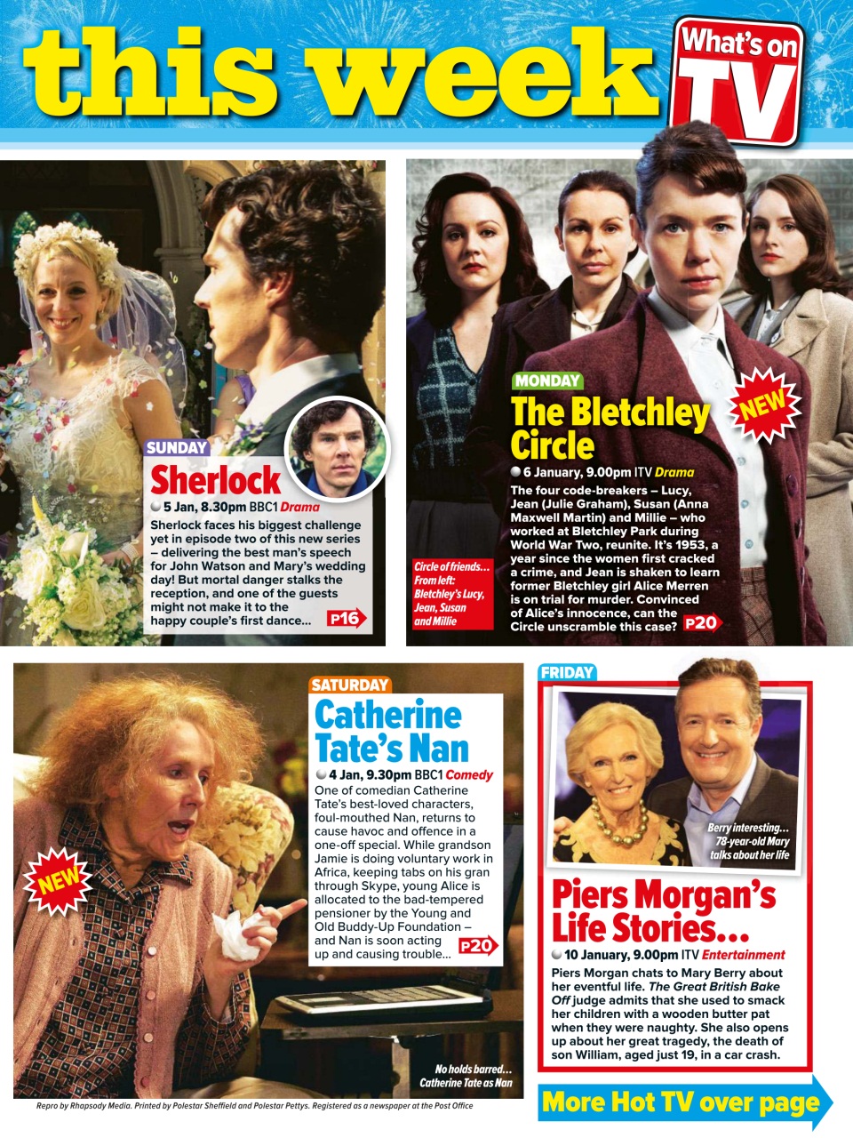 What's on TV Preview Pages