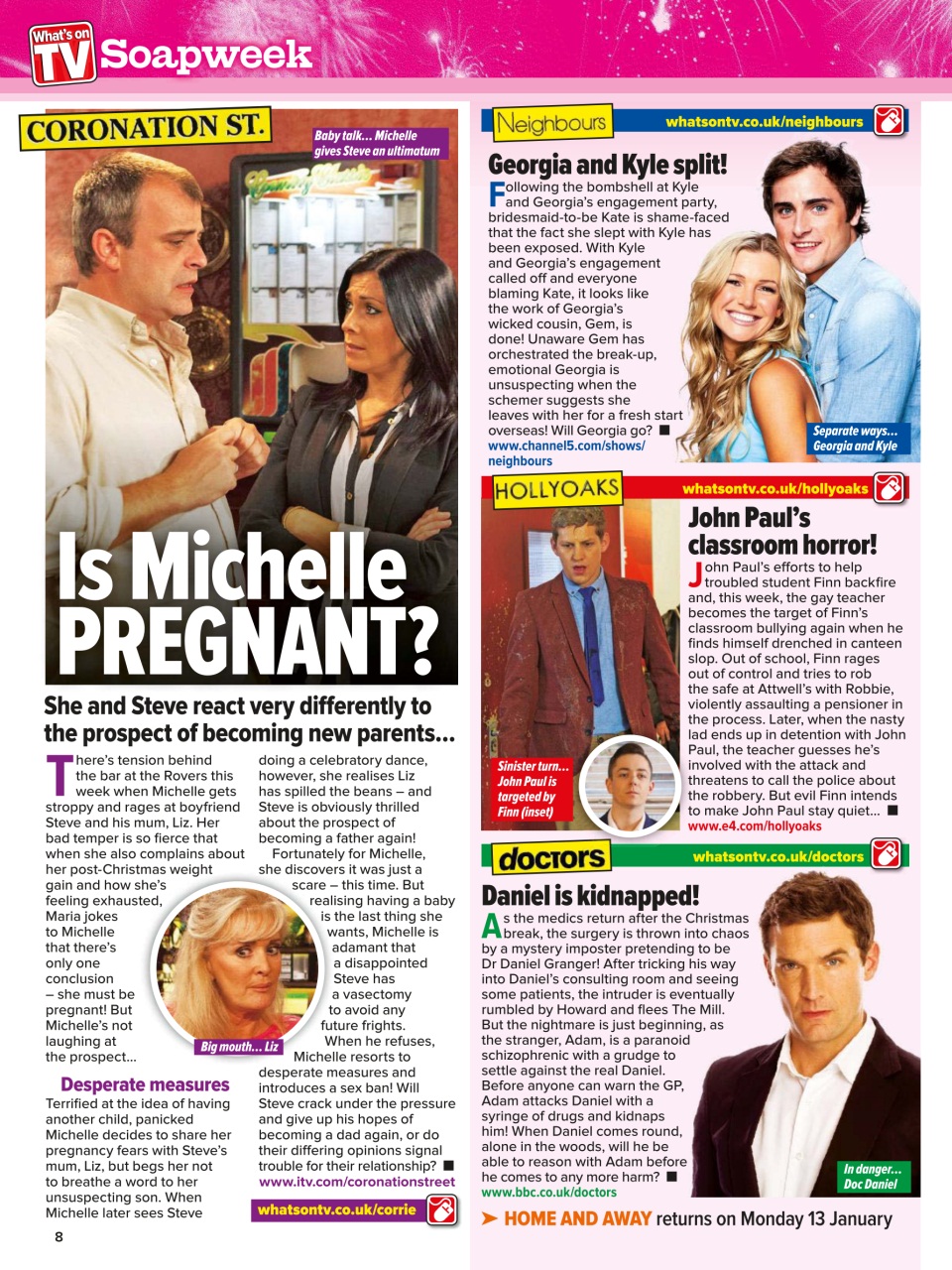What's on TV Preview Pages