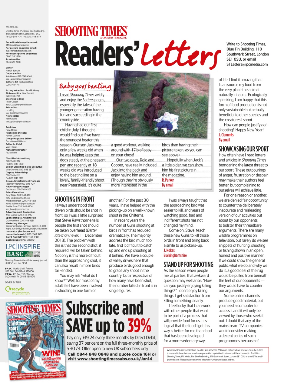 Shooting Times & Country Preview Pages