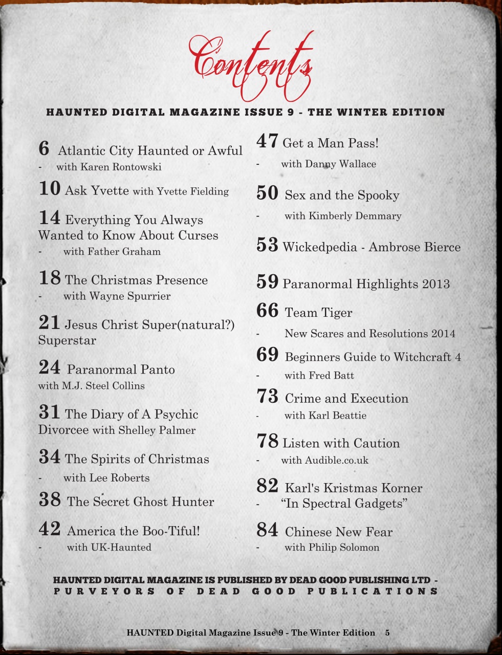Haunted Magazine Preview Pages