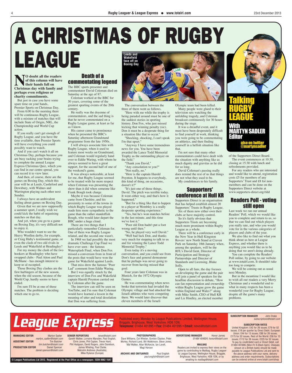 League Express Preview Pages