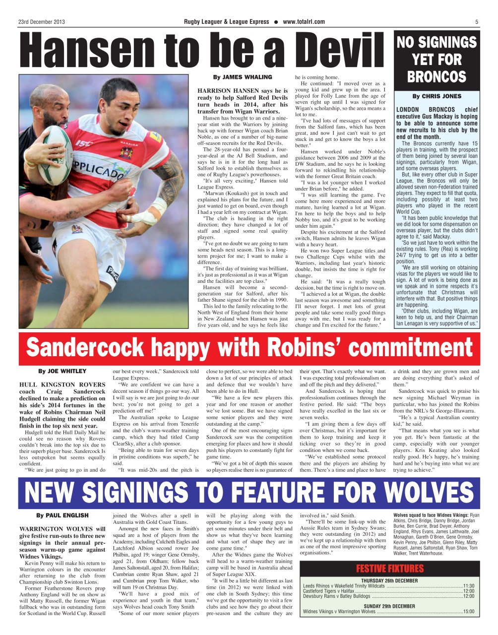 League Express Preview Pages