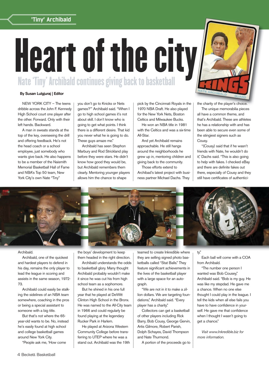 Beckett Basketball Magazine Preview Pages