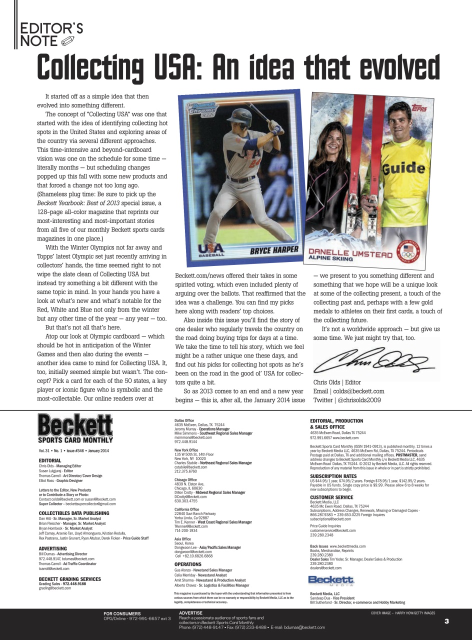 Sports Card Monthly Magazine Preview Pages