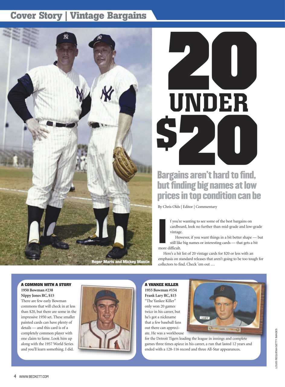 Beckett Baseball Magazine Preview Pages