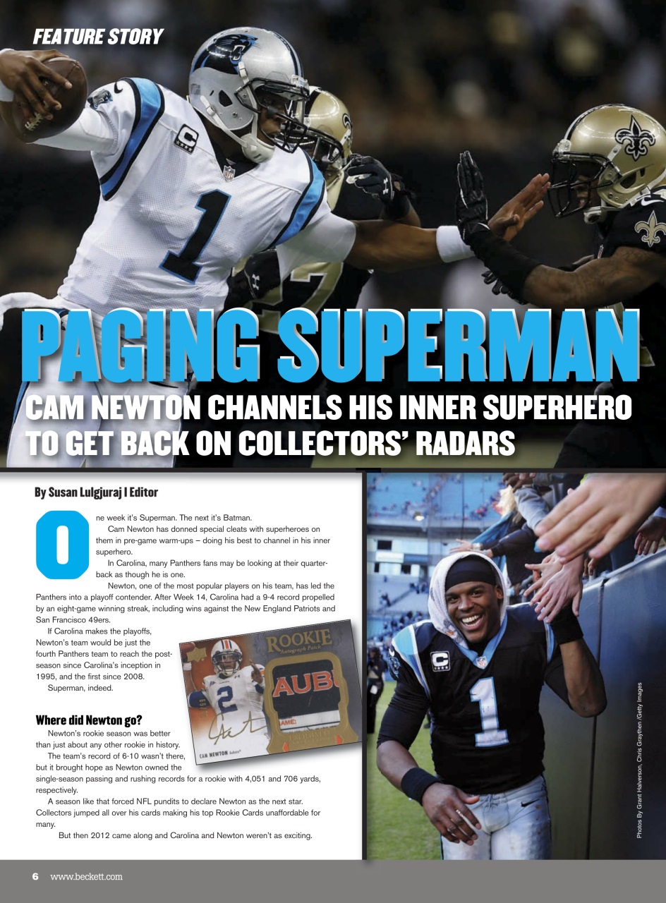 Beckett Football Magazine Preview Pages