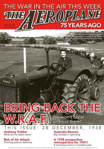 Aeroplane Weekly - The War in the Air 75 years ago issue *15 Bring Back The W.R.A.F.